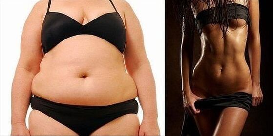 a fat and slim figure as a motivation for losing weight